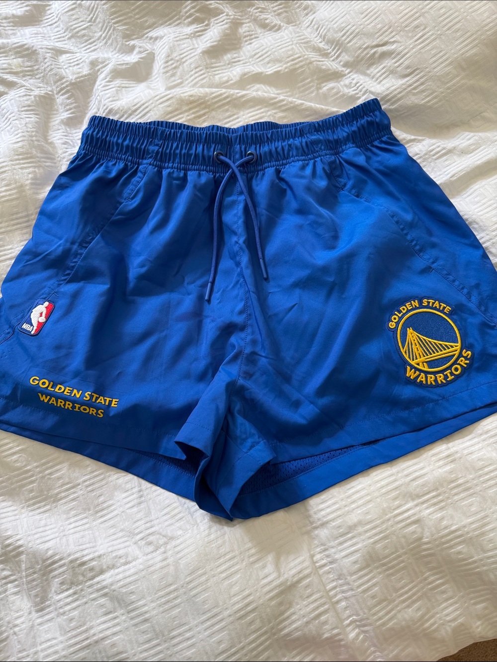 NBA Golden State Warriors Women's Royal Blue Athletic Shorts